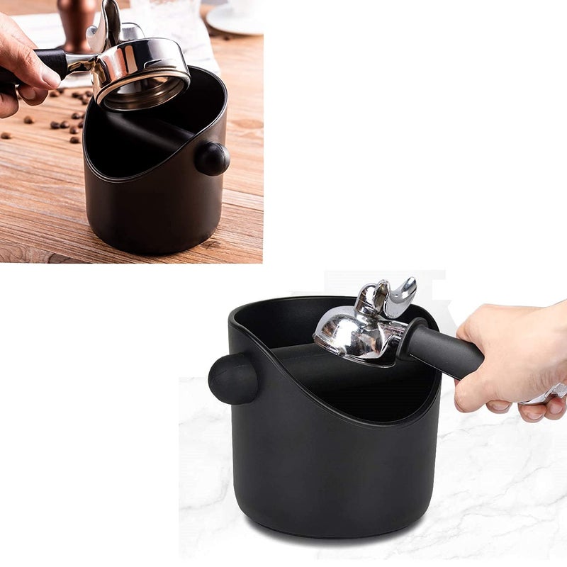 HabiWell Espresso Knock Box 4.4 Inch Shock-Absorbent Durable Barista Style Coffee Knock Box With Removable Knock Bar And Non-Slip Base Espresso Dump Bin Coffee Grounds Container - Image 4