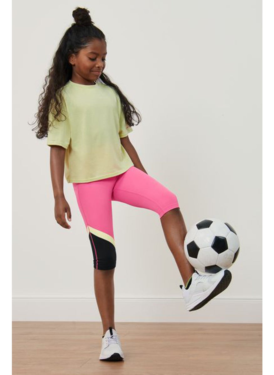 Tchibo Kids Girl 2Pieces Sports Tights, Pink  - Image 1