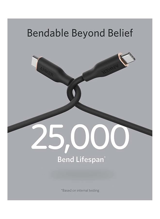 كابل باور لاين III فلو بمنفذ USB C إلى USB C بقدرة 100 وات ومنفذ USB 2.0 لجهاز ماك بوك برو 2020 وآي باد برو 2020 وآي باد آير وجالاكسي S20 وبيكسل وسويتش وإل جي - Image 4