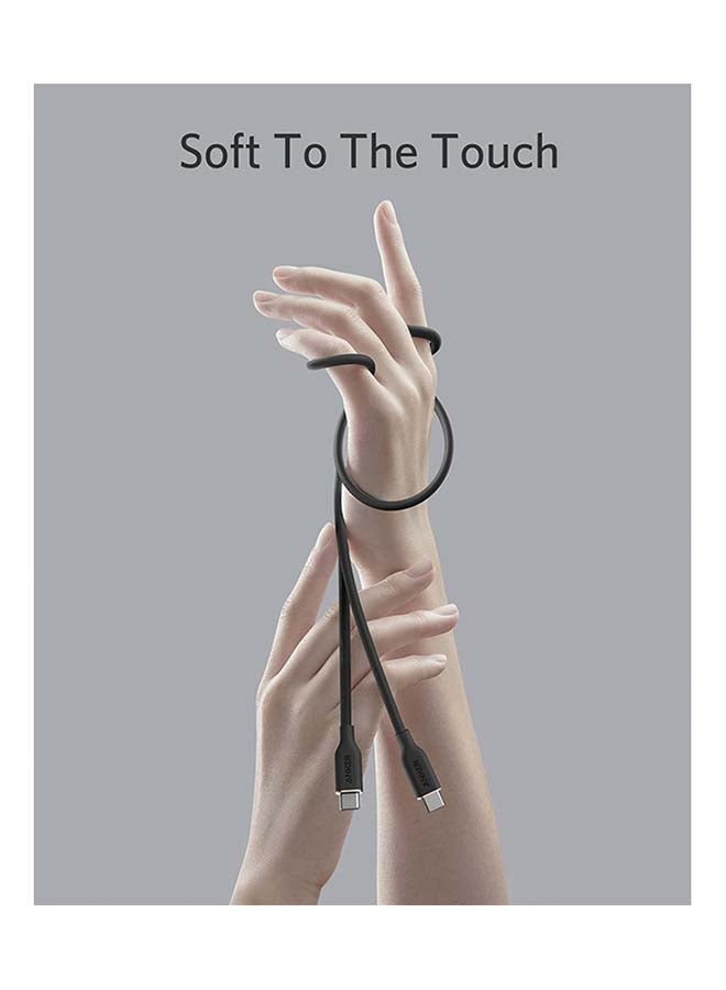 كابل باور لاين III فلو بمنفذ USB C إلى USB C بقدرة 100 وات ومنفذ USB 2.0 لجهاز ماك بوك برو 2020 وآي باد برو 2020 وآي باد آير وجالاكسي S20 وبيكسل وسويتش وإل جي - Image 2