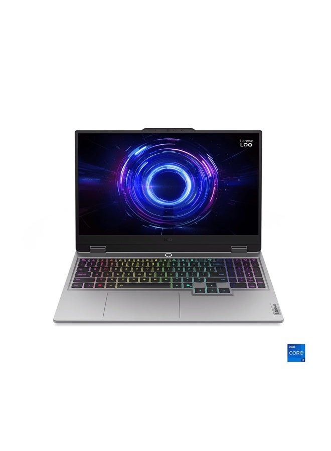 Lenovo LOQ  Gaming Laptop With 15.6-Inch Full HD Display,Core i7-14700HX Processor/24GB RAM/512GB SSD/Nvidia Geforce RTX 5060 8GB Graphics/Windows 11 Home (Upgraded Version) English Luna Grey - Image 1