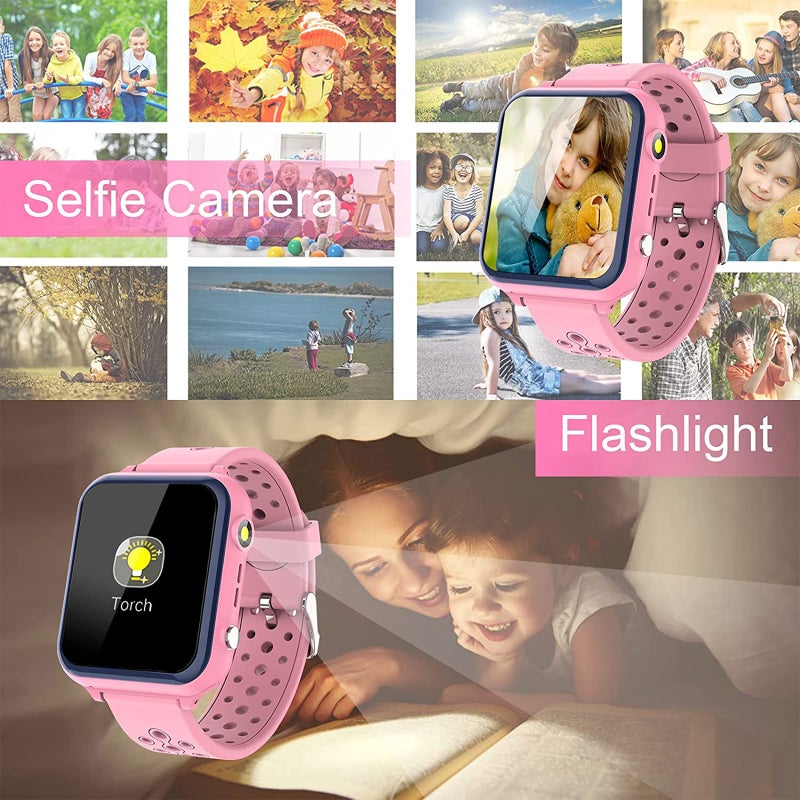 1.44 Inch IPS HD Color Touch Screen 2G Network Kids Watch with Dual-way Call Waterproof Function Flashlight Camera Recorder Alarm Clock Calculator 80000 Pixel 400mAh Battery 32MB Memory Built-in 16 - Image 3