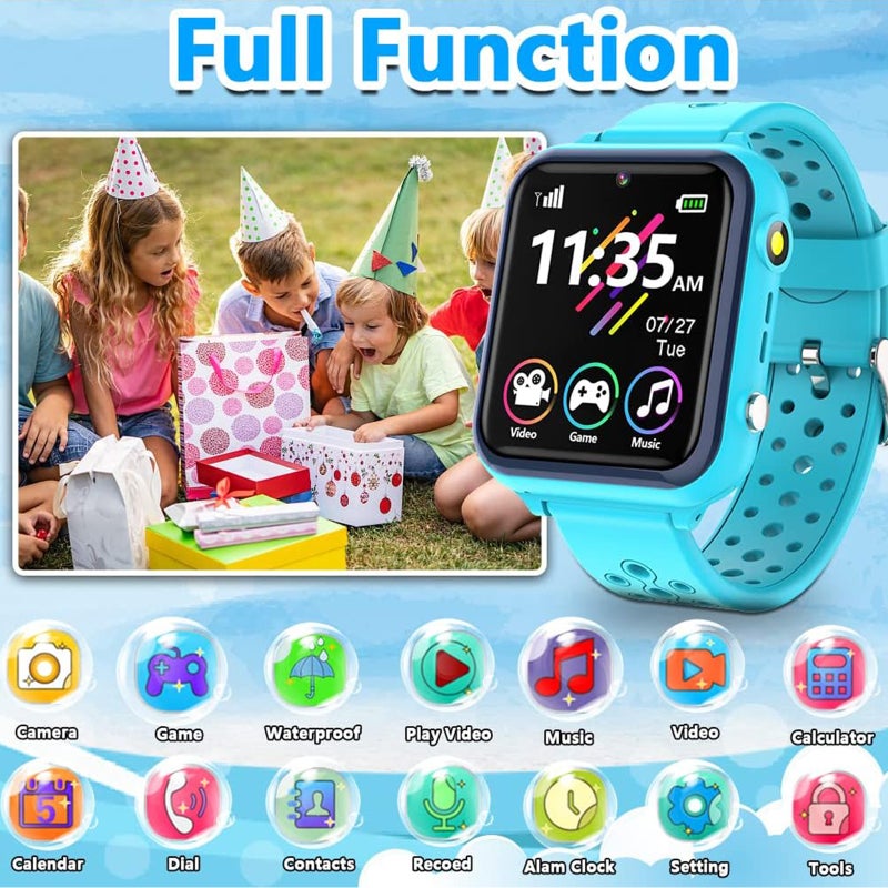 1.44 Inch IPS HD Color Touch Screen 2G Network Kids Watch with Dual-way Call Waterproof Function Flashlight Camera Recorder Alarm Clock Calculator 80000 Pixel 400mAh Battery 32MB Memory Built-in 16 - Image 4