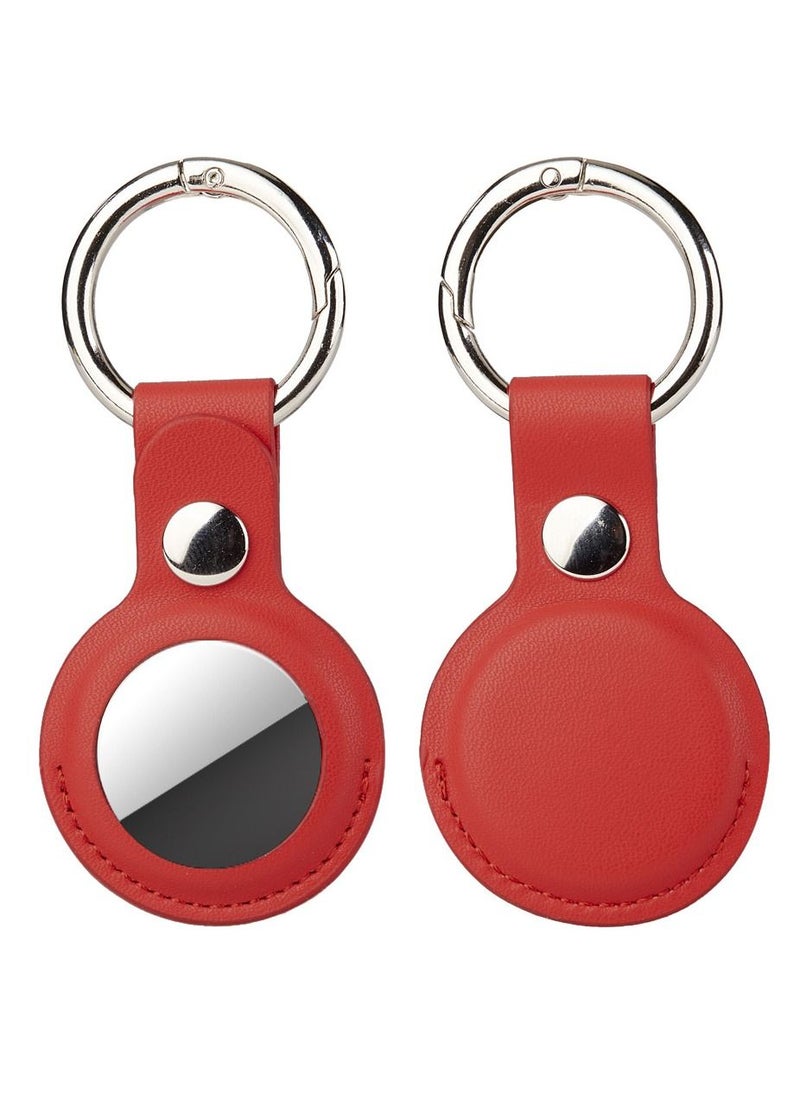 Loquat - Apple AirTag Leather Case PU Protective Case Key Chain Six Color - Image 1