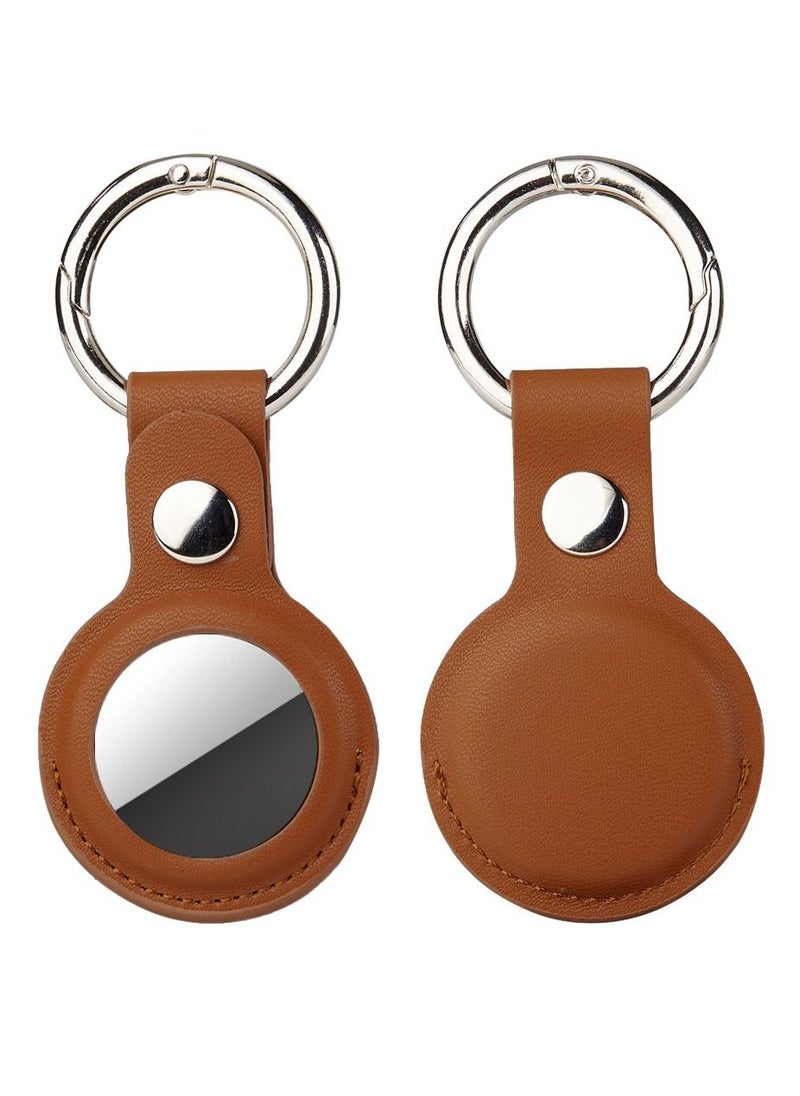 Loquat - Apple AirTag Leather Case PU Protective Case Key Chain Six Color - Image 1