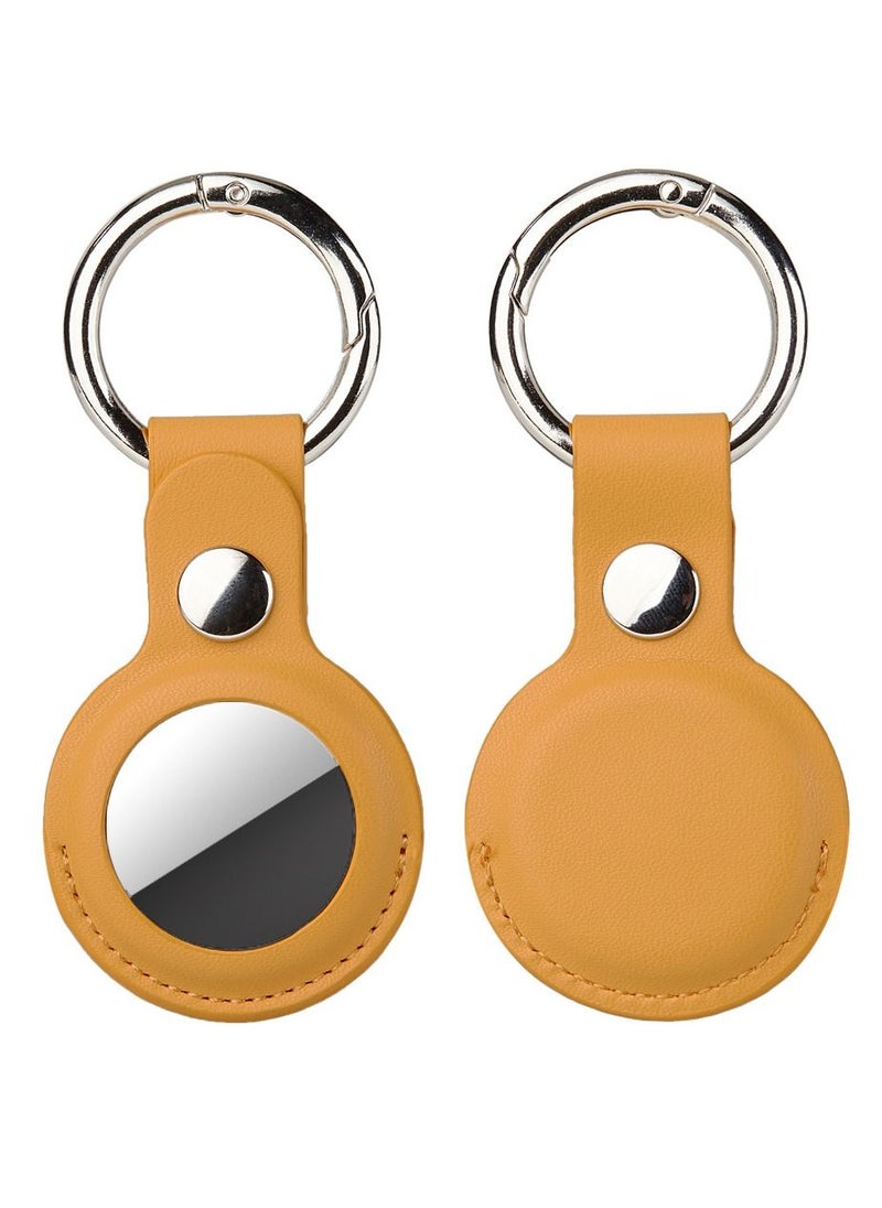 Loquat - Apple AirTag Leather Case PU Protective Case Key Chain Six Color - Image 1