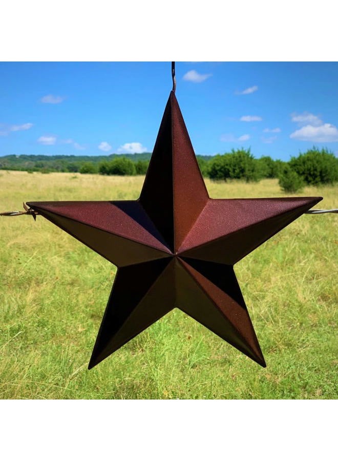 EcoRise Barn Star - Metal Stars for Outside Texas Stars Art Rustic Vintage Western Country Home Farmhouse Wall Decor (11") - Image 3