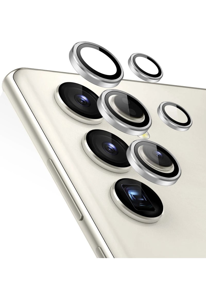 ESR - ESR Camera Lens Protectors for Samsung Galaxy S23 Ultra 2023 Individual Lens Protectors-Scratch Resistant-Ultrathin Tempered Glass with Aluminum Edging Set of 5 Silver - Image 1