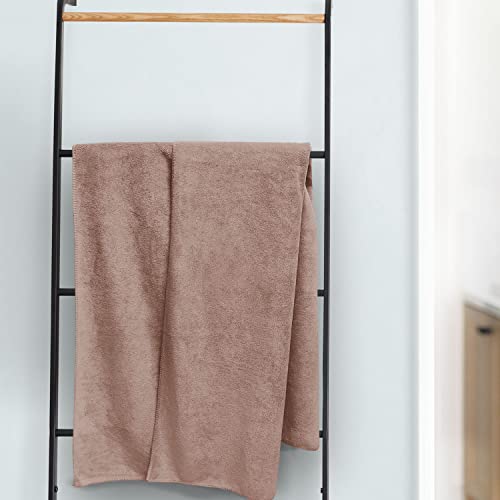 Sassoon Venir Microfiber 1 Piece Women Bath Towel 450 GSM (60x120cm, Peanut Color) Ultra Soft Material, Towel for Daily use - Image 2