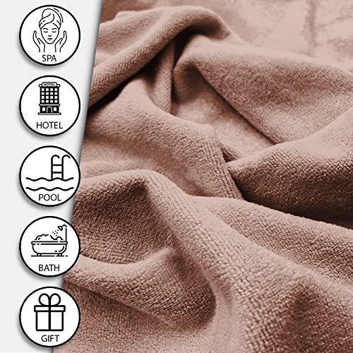 Sassoon Venir Microfiber 1 Piece Women Bath Towel 450 GSM (60x120cm, Peanut Color) Ultra Soft Material, Towel for Daily use - Image 3