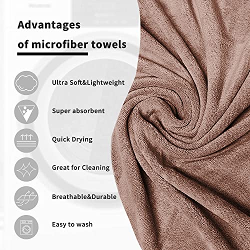 Sassoon Venir Microfiber 1 Piece Women Bath Towel 450 GSM (60x120cm, Peanut Color) Ultra Soft Material, Towel for Daily use - Image 4