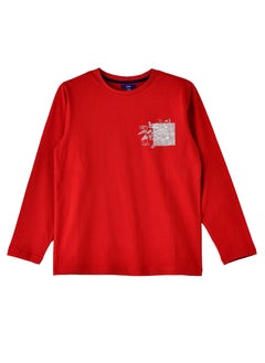 JAM Boys Red Long Sleeve Graphic T-Shirt  - Image 1