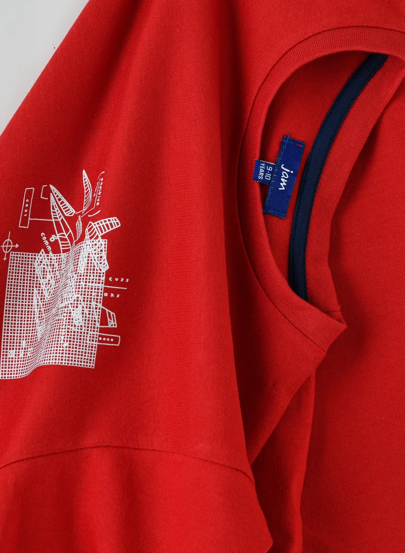 JAM Boys Red Long Sleeve Graphic T-Shirt