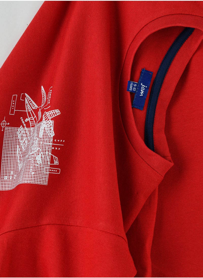 JAM Boys Red Long Sleeve Graphic T-Shirt  - Image 4
