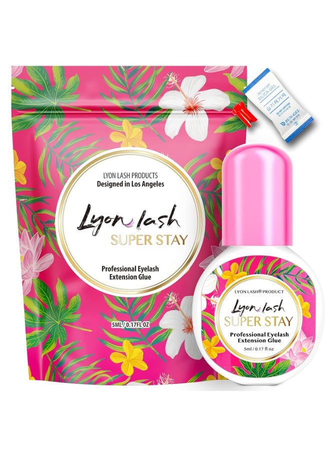 Lyon lash غراء تمديد الرموش ليون لاش سوبر ستاي 5 مل | وقت جفاف 0.5 ثانية | احتفاظ يصل إلى 8 أسابيع | لوازم لاصقة سوداء للاستخدام المهني - Image 3