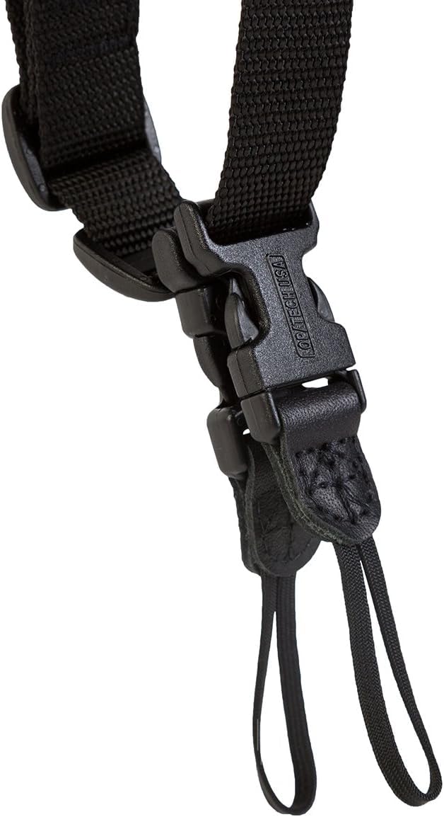 OP/TECH USA حزام كاميرا مزدوج من OP/TECH USA مصنوع من النيوبرين لمصوري DSLR/SLR – دعم مريح وآمن لكاميرتين، مثالي لتصوير الفيديو والصور – أسود - Image 3