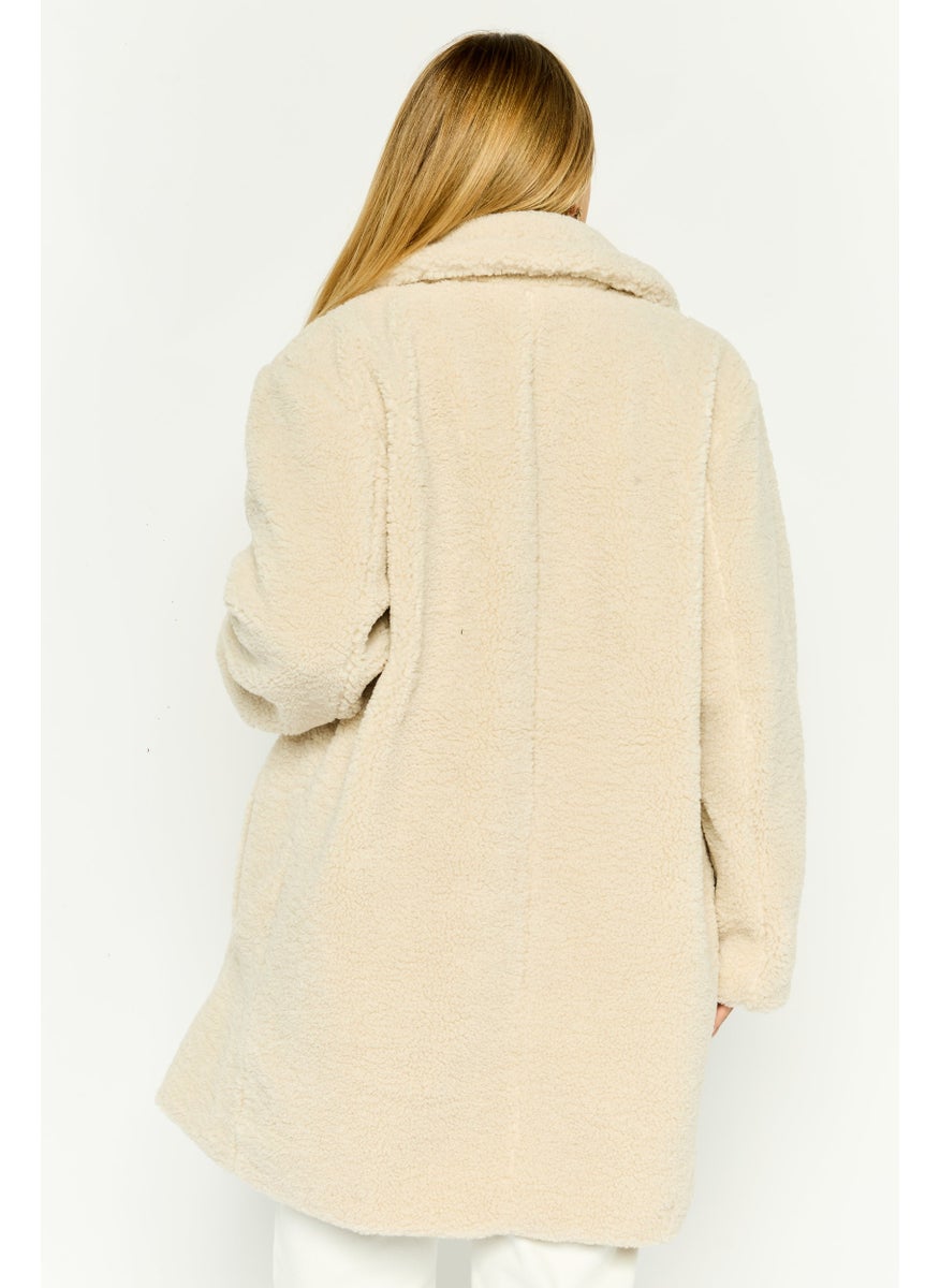 Bearpaw - Women Textured Sherpa Jacket, Cream - Image 1