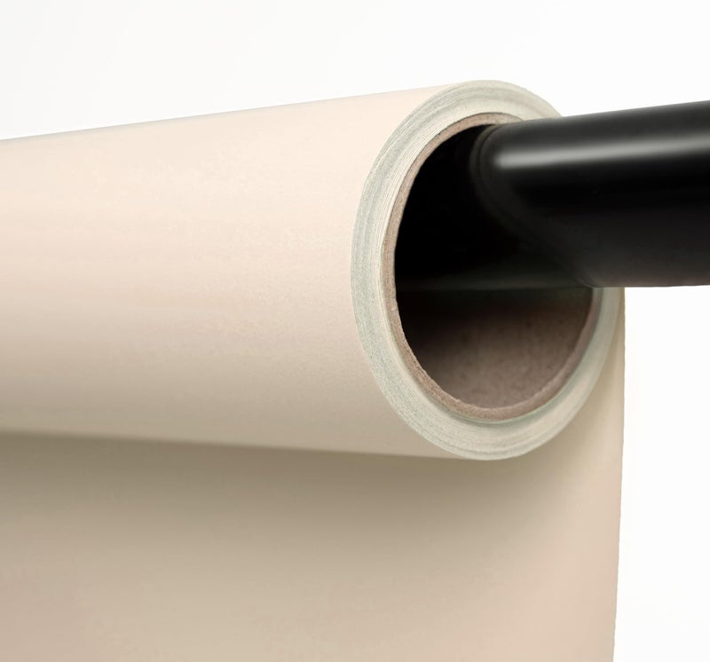 Kate Seamless Paper Backdrop Beige Cream Paper Backdrop for Photoshoot (86''x32.8' Ivorine) - Image 1