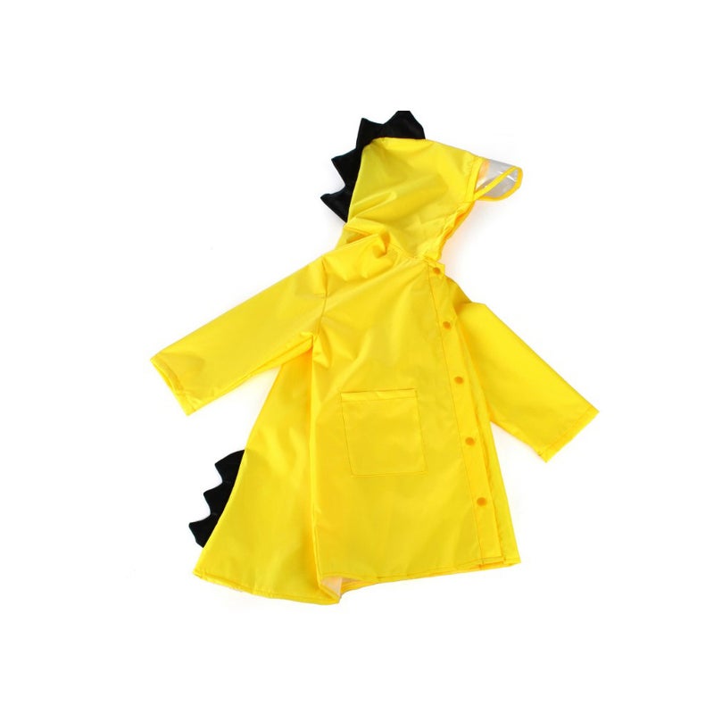 Children's raincoat girls boys kindergarten students children children spring and autumn 2-6 years old baby cartoon dinosaur poncho red - Image 2