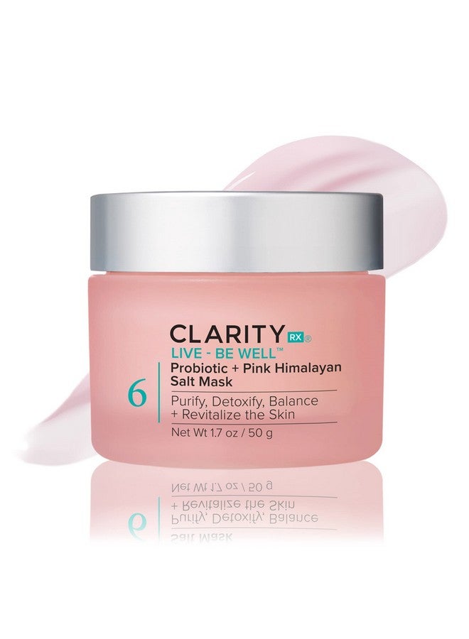 ClarityRx Live + Be Well Probiotic + Pink Himalayan Salt Face Mask Natural Plantbased Moisturizing Facial Treatment For All Skin Types Reduces Redness Acne & Signs Of Aging (1.7 Oz) - Image 1