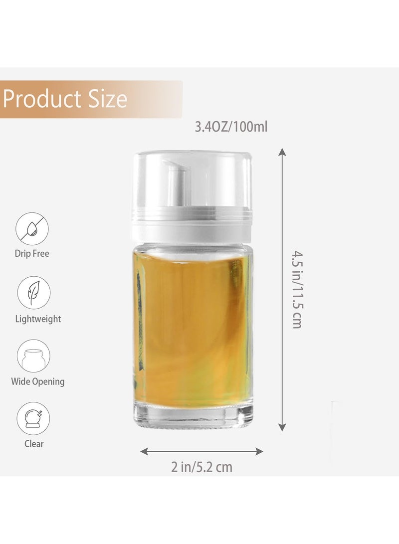 فاصولا زجاجات زجاجية صغيرة لتوزيع الزيت والخل - 100 مل - مانعة للتسرب، مثالية للاستخدام في المطبخ - Image 2