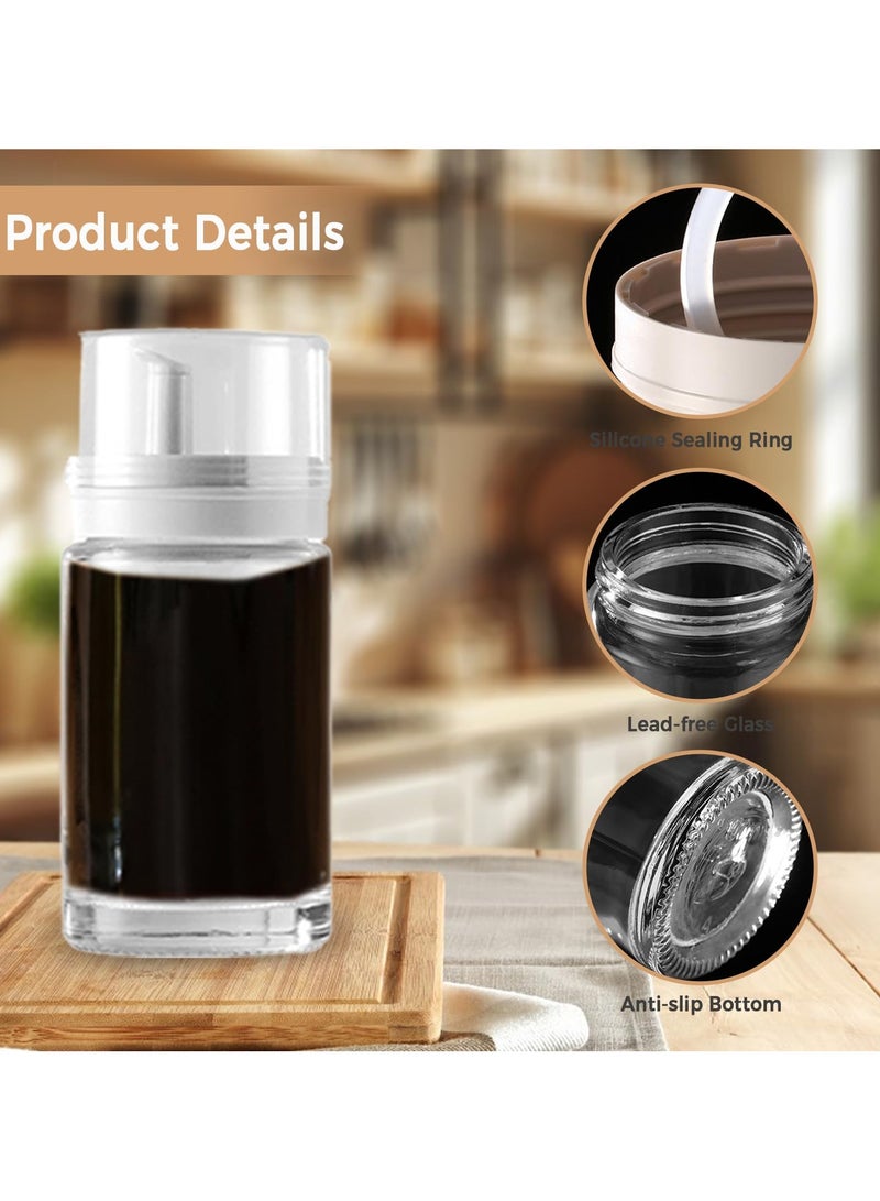 فاصولا زجاجات زجاجية صغيرة لتوزيع الزيت والخل - 100 مل - مانعة للتسرب، مثالية للاستخدام في المطبخ - Image 3