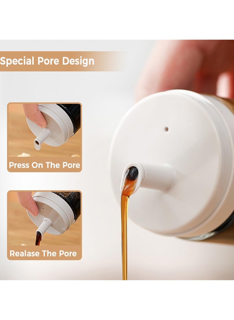 فاصولا زجاجات زجاجية صغيرة لتوزيع الزيت والخل - 100 مل - مانعة للتسرب، مثالية للاستخدام في المطبخ - Image 4