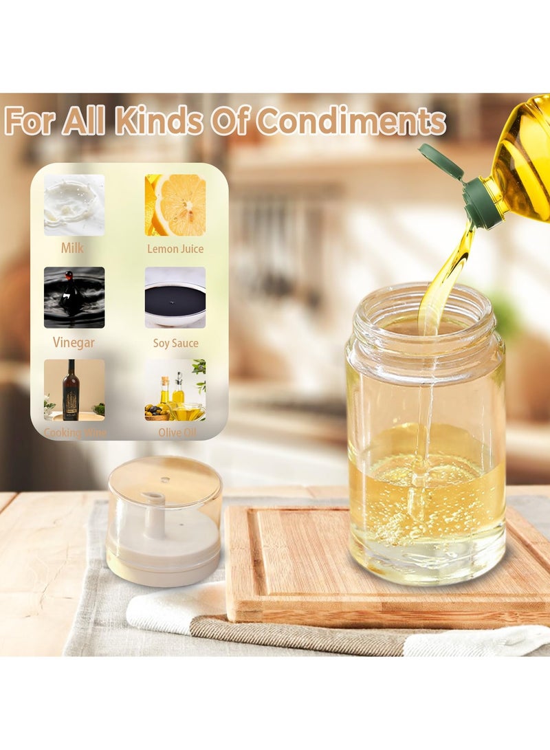 فاصولا زجاجات زجاجية صغيرة لتوزيع الزيت والخل - 100 مل - مانعة للتسرب، مثالية للاستخدام في المطبخ - Image 5