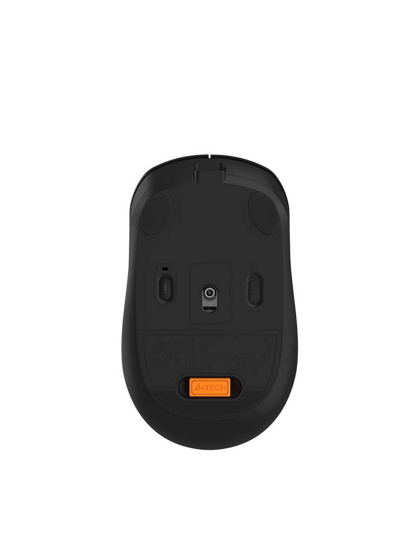 Dual Mode Rechargeable Wireless/Bluetooth Mouse With Silent Click FB10CS, Built-in Rechargeable Li-Battery With Type-C Charging Cable, For Windows / Mac / Chrome OS / Android, Black