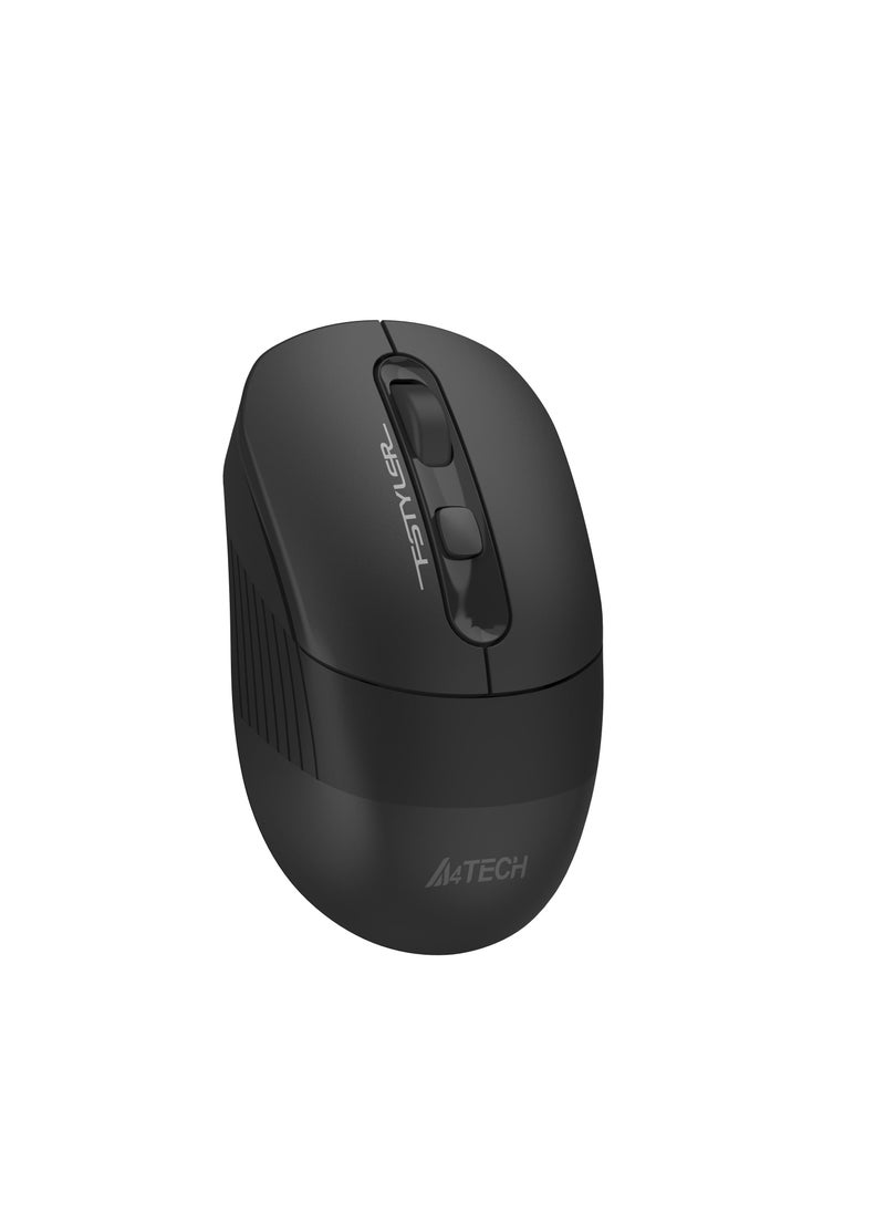 Dual Mode Rechargeable Wireless/Bluetooth Mouse With Silent Click FB10CS, Built-in Rechargeable Li-Battery With Type-C Charging Cable, For Windows / Mac / Chrome OS / Android, Black
