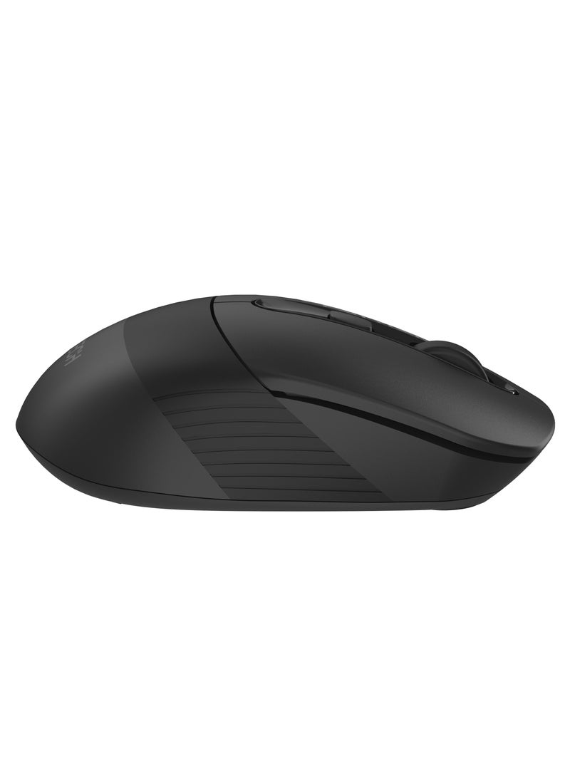 Dual Mode Rechargeable Wireless/Bluetooth Mouse With Silent Click FB10CS, Built-in Rechargeable Li-Battery With Type-C Charging Cable, For Windows / Mac / Chrome OS / Android, Black