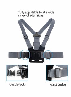 KASTWAVE Camera Chest Mount Strap Harness Fit for AKASO DJI Osmo Chest Mount Harness Adjustable Chesty Strap Elastic Cell Phone Chest Mount Strap with Sports Camera Installation Bracket kit  - Image 4