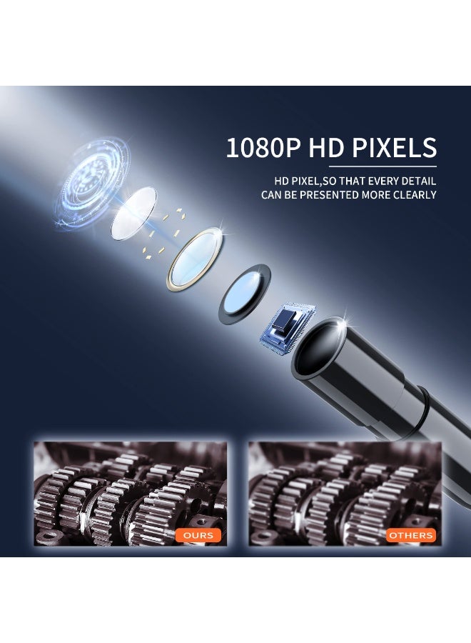 Xtra Edge Endoscope Camera with Light, 1080P HD Borescope with 8 Adjustable Lights, 4.3" Endoscope with Semi-Rigid Snake Camera, IP67 Waterproof Borescopese for Sewer, Cool Gadgets & Tools for Men - Image 4