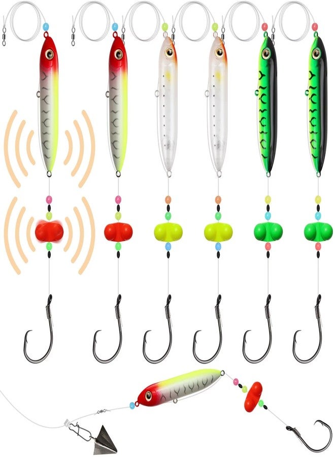 Dovesun Catfish Float Rigs with Catfish Rattles Rattling Catfish Tackle for Bank Fishing Santee Rig C-Catfish Float Rig with 6/0 Hook * 6PCS - Image 1