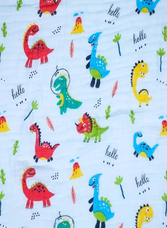 Tiny Treasures 100% Organic Cotton 6-Layer Muslin Baby Blanket (100x110 cm) is Super Soft, Breathable, Gentle on Baby's Skin. Perfect for Comfort, Warmth, Everyday use. Includes 1 Blanket (Sky Blue) - Image 3