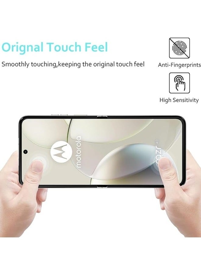 Compatible with Motorola Razr 40 2023 Screen Protector, Contains 【2 Pack】 Screen Protector and 【2 Pack】 Camera Lens Protector,Anti-Scratch No Bubbles TPU Flexible Film - Image 5