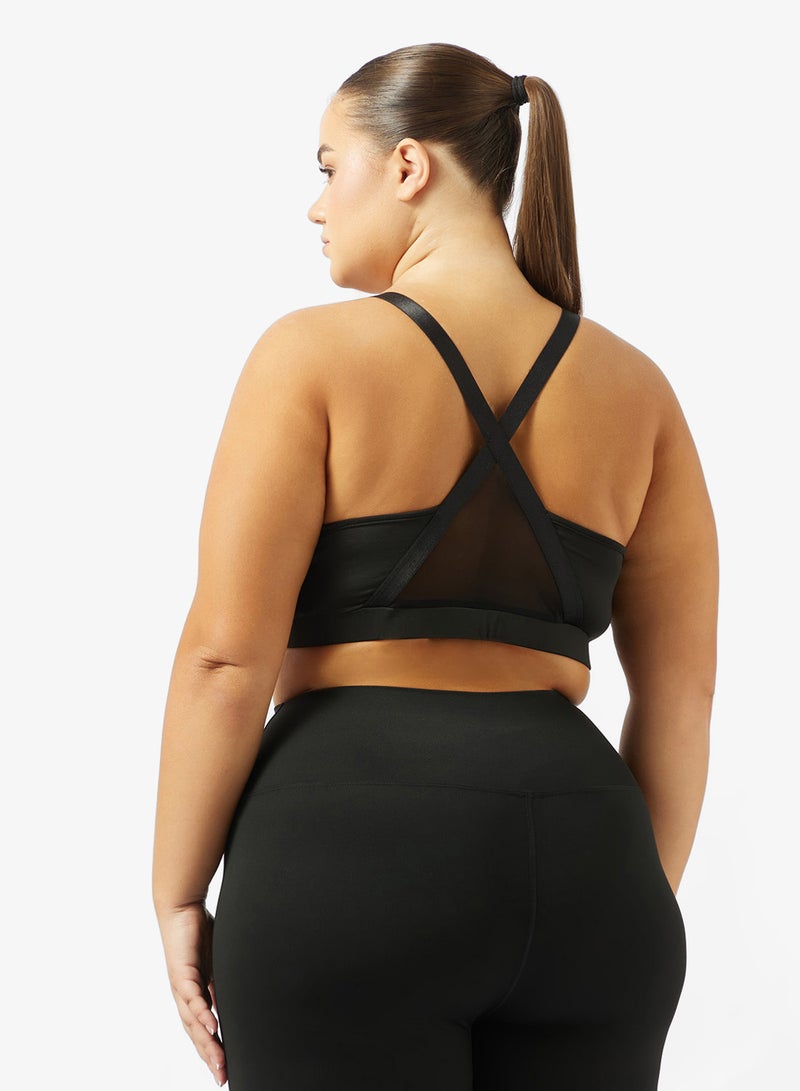 FRWD Plus Wide Strap Mesh Detail Sports Bra - Image 2