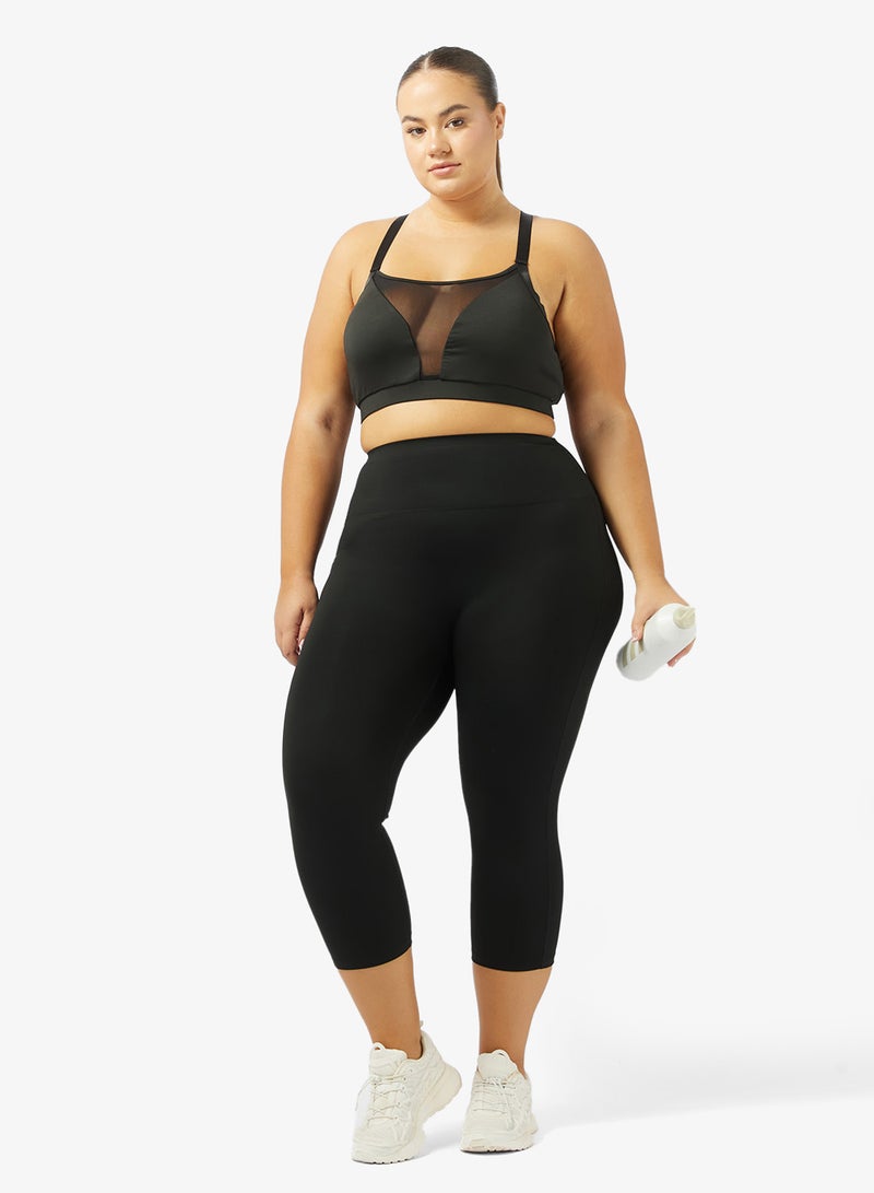 FRWD Plus Wide Strap Mesh Detail Sports Bra - Image 4