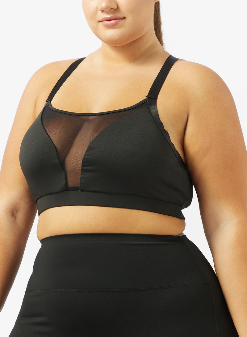 FRWD Plus Wide Strap Mesh Detail Sports Bra - Image 3