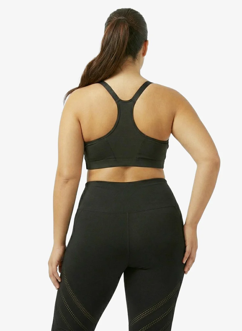FRWD FRWD Plus Wide Strap Mesh Detail Sports Bra