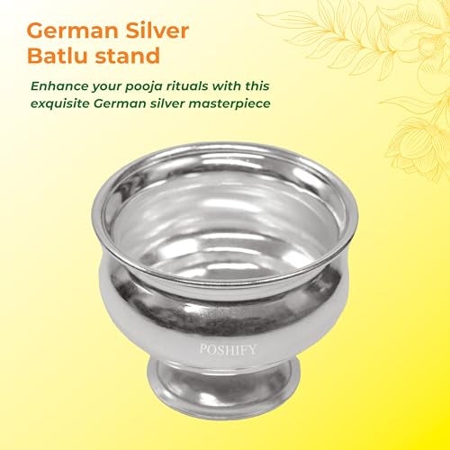 POSHIFY German Silver Bowl Pack of 2, Puja Bowls, Pooja Room, Puja Samagri, Silverware, Temple Accessories, Prayer Room Decor, Diwali Gift, Wedding Gift, Puja Bowl Set, Pooja, Prayer - 1302 - Image 3