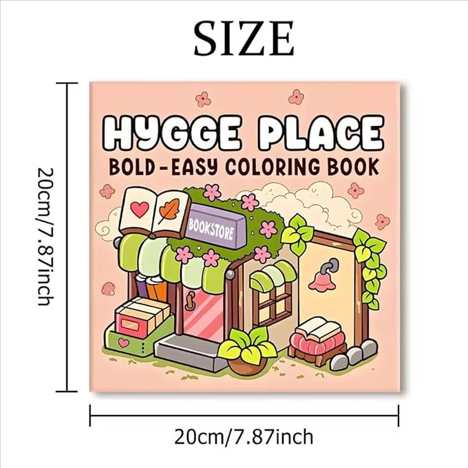 HYGGE PLACE: COLORING BOOK FOR ADULTS FEATURING CUTE COZY DAILY ACTIVITIES FOR RELAXATION (COZY SPACES COLORING) - Image 2
