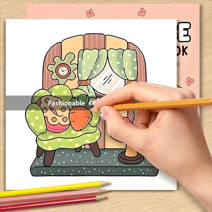 HYGGE PLACE: COLORING BOOK FOR ADULTS FEATURING CUTE COZY DAILY ACTIVITIES FOR RELAXATION (COZY SPACES COLORING) - Image 5