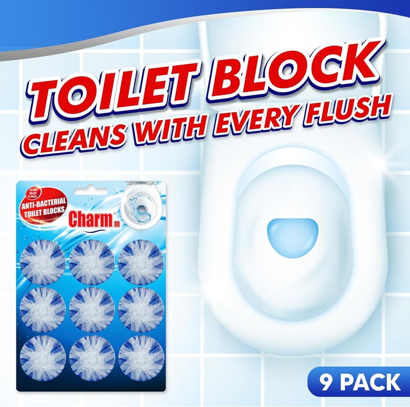CHARMM كتل المرحاض المضادة للبكتيريا من تشارم - 9 قطع - Image 2