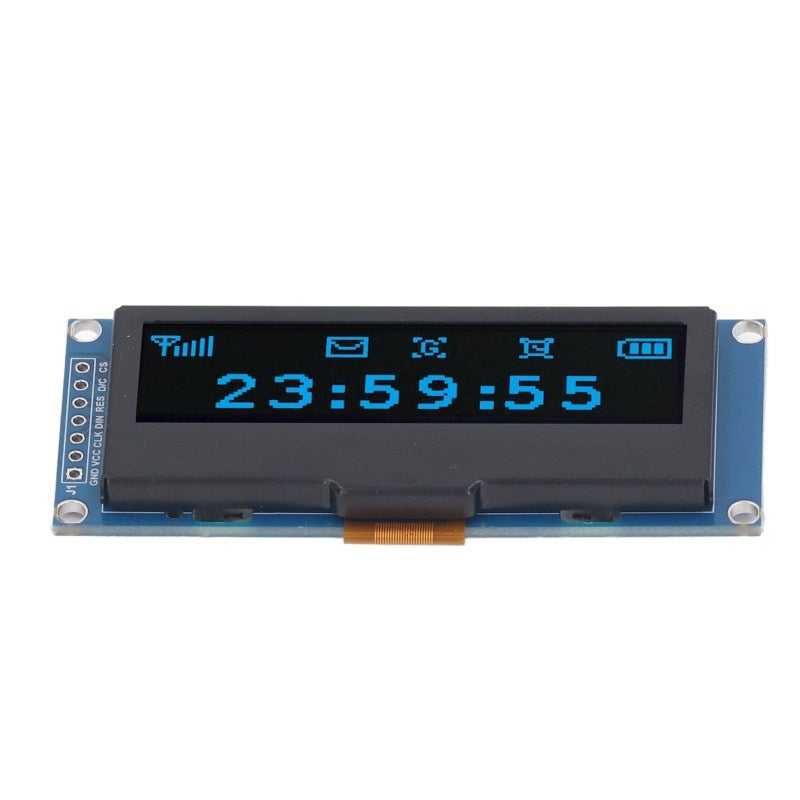 شاشة OLED بحجم 2.23 بوصة ودقة 128×32 جهد 3.3 فولت - شاشة مرنة خالية من الزجير منخفضة الطاقة ومدمجة لمشاريع إلكترونية شخصية، التحكم الصناعي، الرعاية الصحية والمنزل الذكي - Image 1