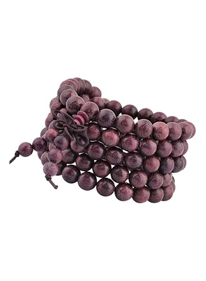 KYEYGWO 108 Mala Prayer Beads Bracelet for Woman, Natural Wood Tibetan Buddhist Buddha Meditation Bead Necklace, Violet Wood, Violet Wood, No Stone - Image 2