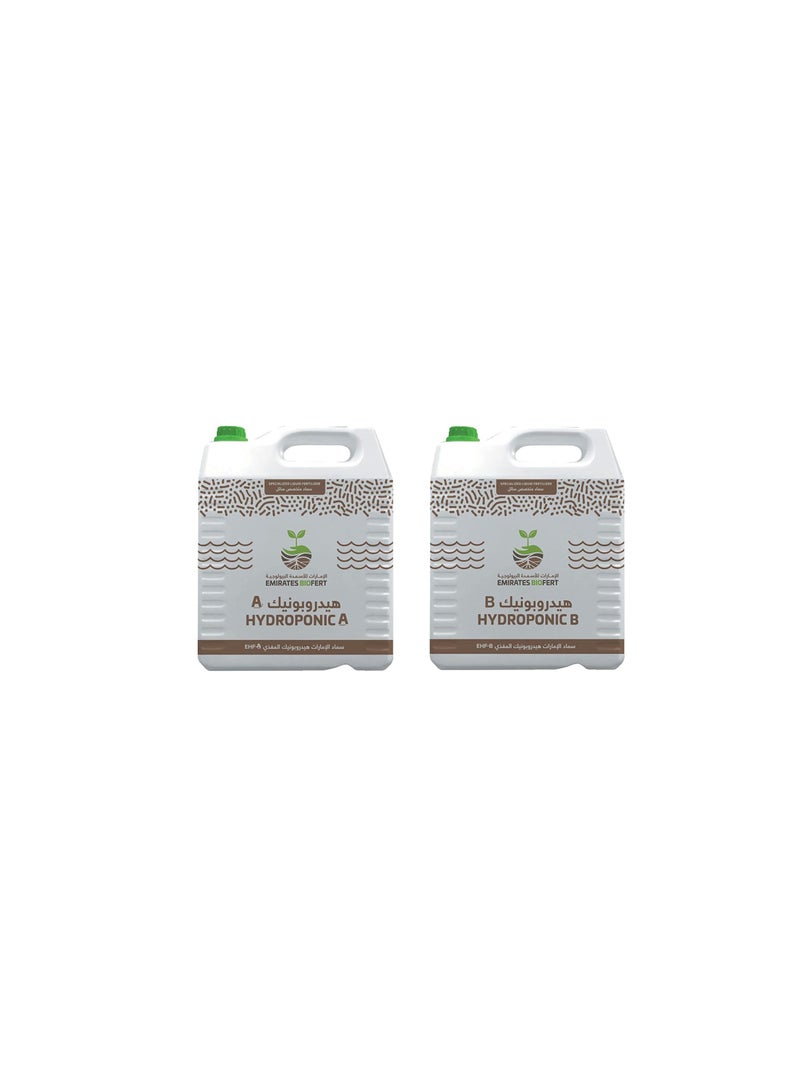 EMIRATES BIOFERT Hydroponic Nutrient Solutions A & B Bundle 10 liter each – Supports Vegetative and Flowering Stages of Plants - Image 2