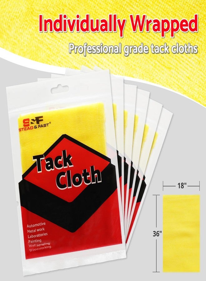 S&F STEAD & FAST Tack Cloth, 6-Pc, Heavy Duty High Density 28×24 Mesh, Tack Cloths for Removing Dust from Woodworking, Tighter Weave Large Tac Cloths 18" x 36", Wax and Silicone Free Tac Rags - Image 2