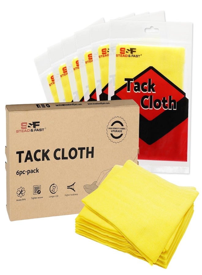 S&F STEAD & FAST Tack Cloth, 6-Pc, Heavy Duty High Density 28×24 Mesh, Tack Cloths for Removing Dust from Woodworking, Tighter Weave Large Tac Cloths 18" x 36", Wax and Silicone Free Tac Rags - Image 1