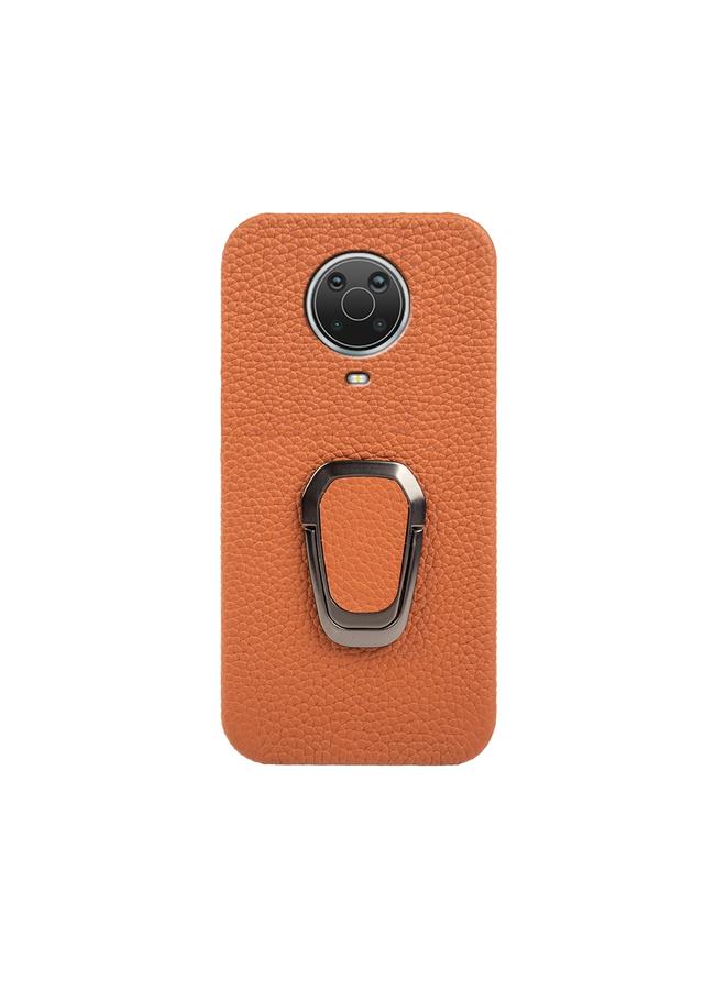 اس-توب جراب لهاتف Nokia G20 مزود بحلقة من الجلد الطبيعي بتصميم ليتشي - Image 2